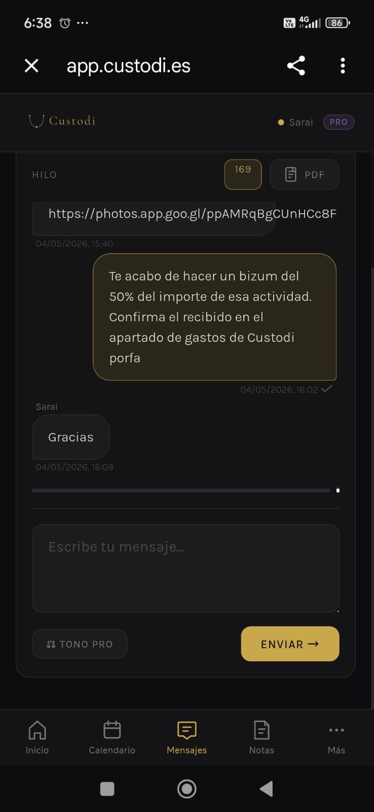 Mensajes Custodi